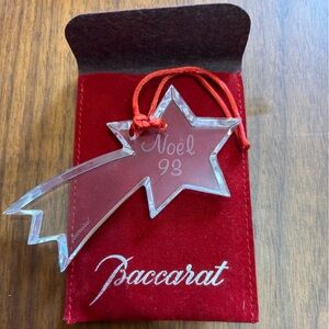 Baccarat Clear Crystal Shooting Star Ornament